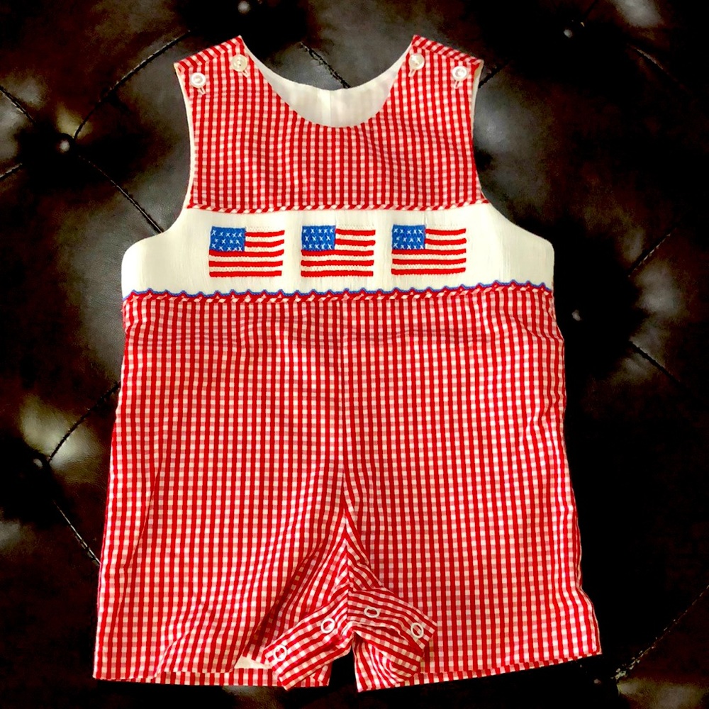 Smocked American Flag Jon Jon